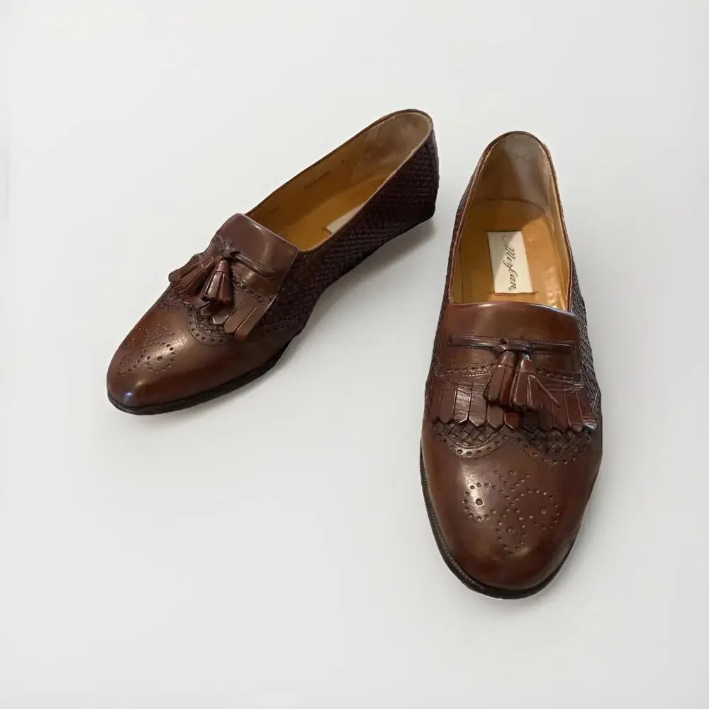 MEZLAN COZUMEL TASSEL MEN LOAFERS SIZE 10 MADE SPAIN GOOD PRE OWNED CONDITION!